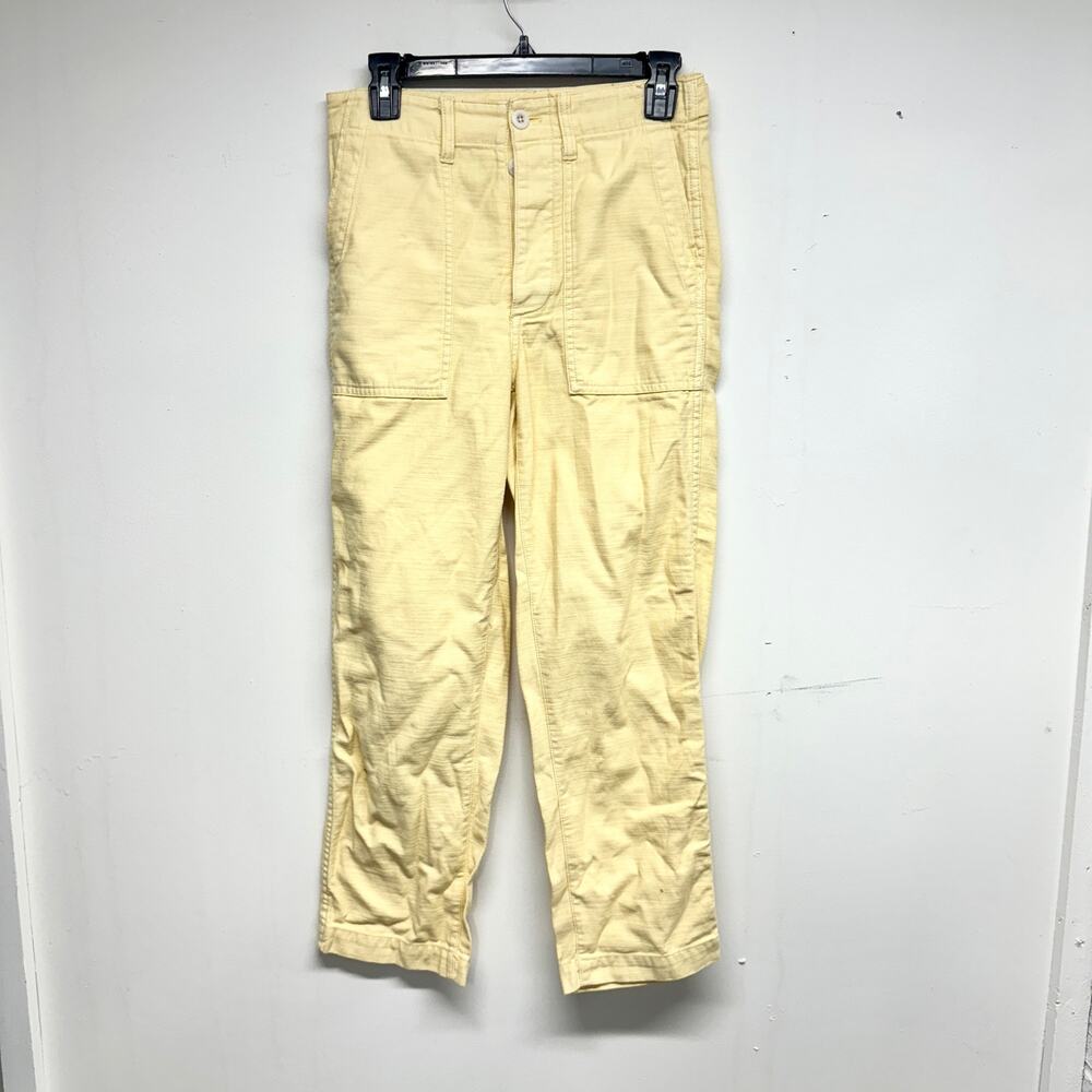 MADEWELL Women Yellow Deep Pocket Straight Fitting Retro Jeans Size 24